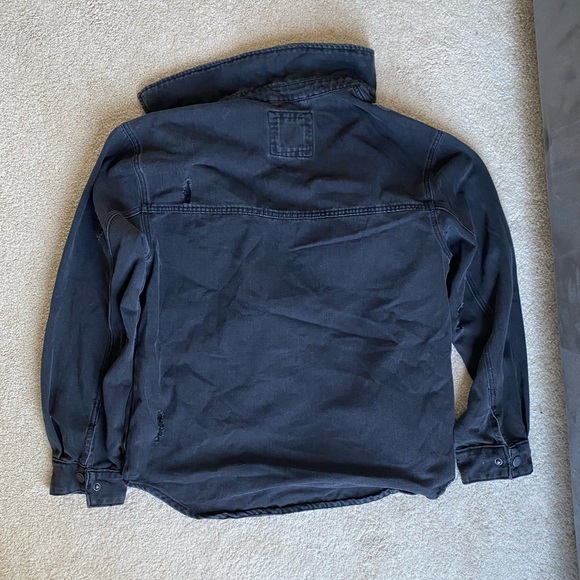 Stoosh Vintage Denim Washed Black Denim Jacket - Picture 2 of 2